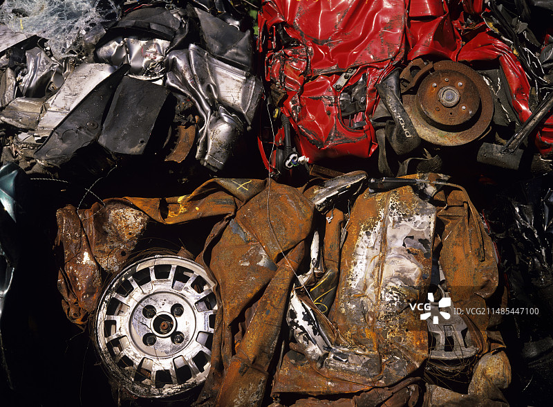 锈迹斑斑的报废汽车图片素材