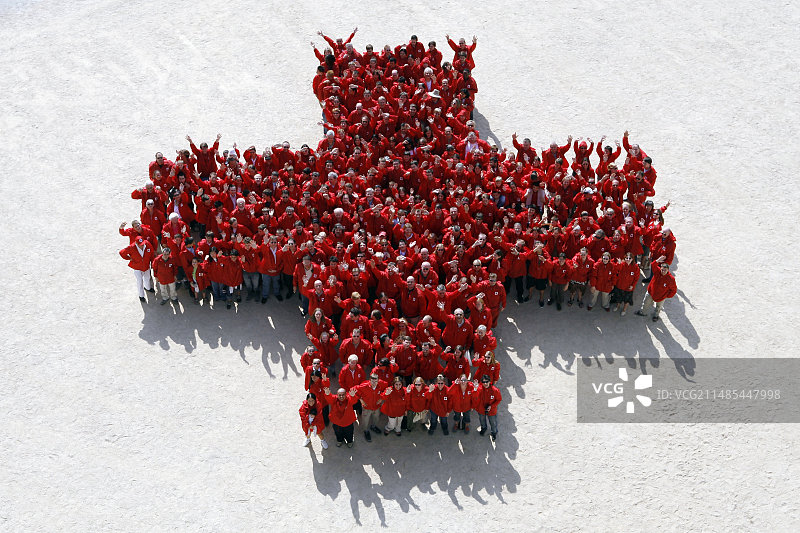 红十字会募捐活动航拍照片图片素材