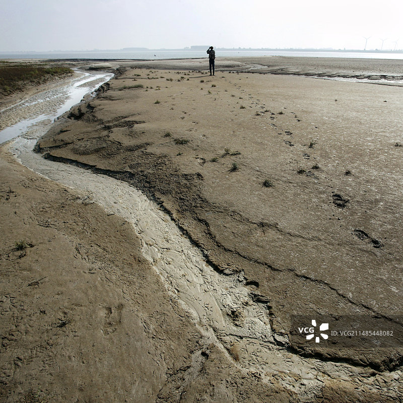荷兰河流入海口图片素材