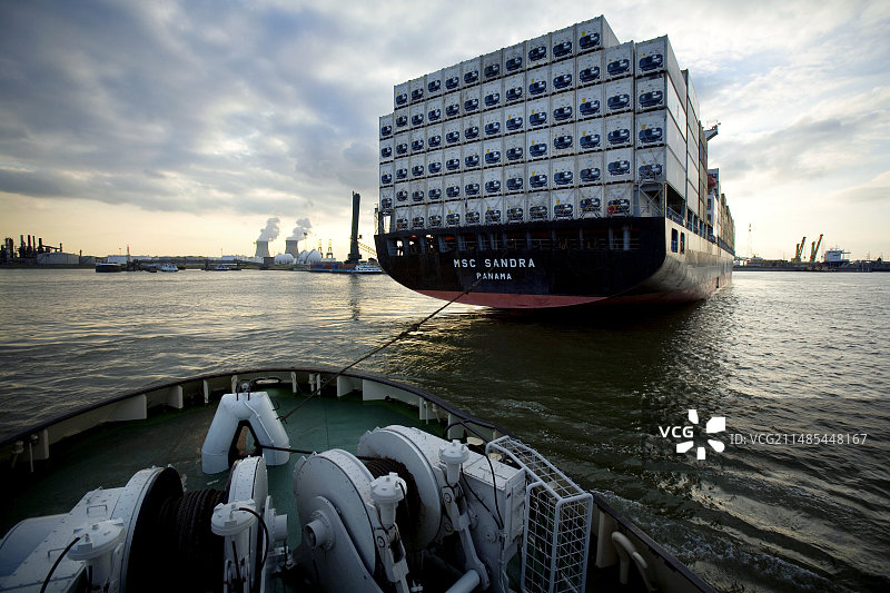 拖船，安特卫普图片素材