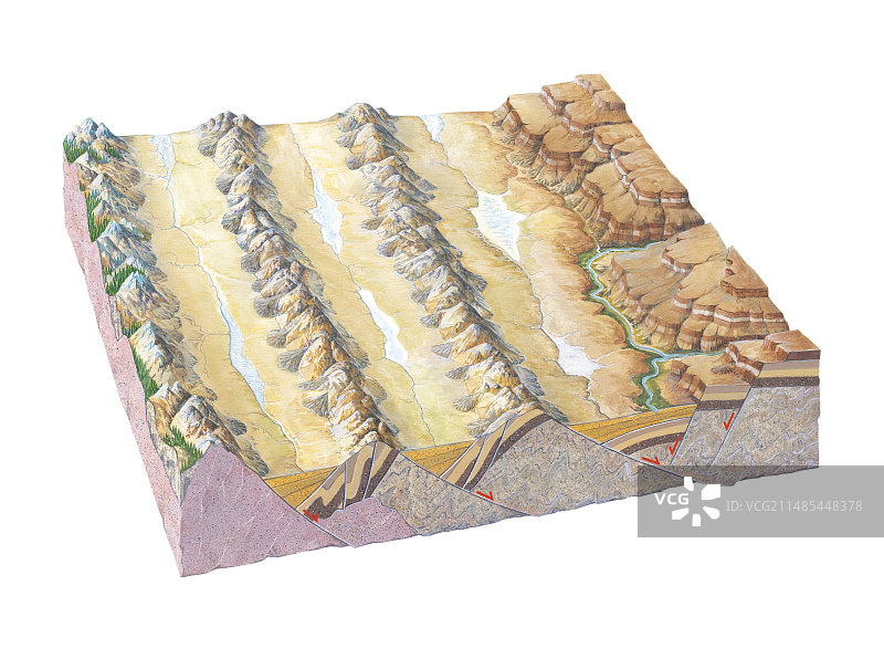 盆岭地貌艺术作品图片素材