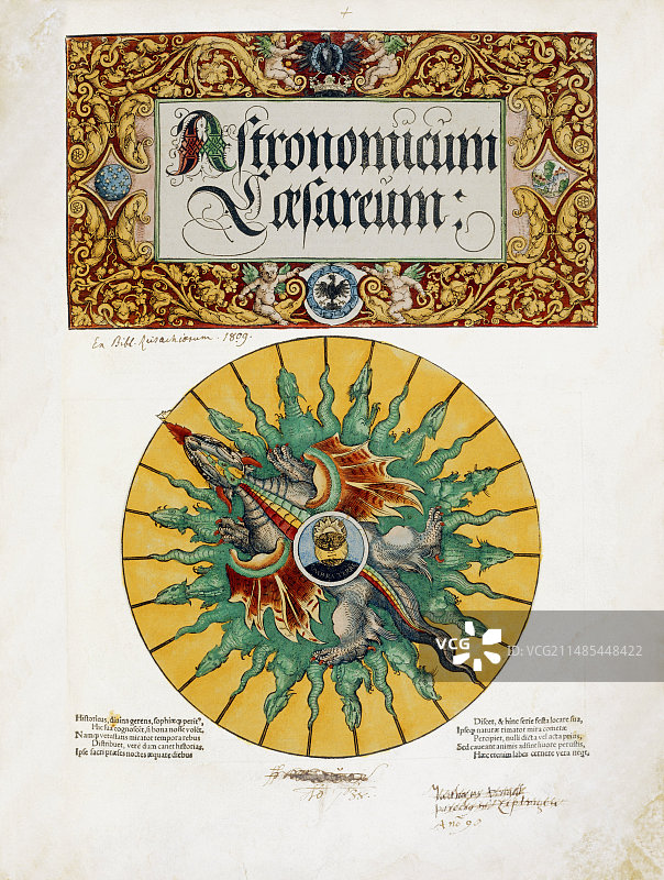 《天文图集》扉页，1540年图片素材