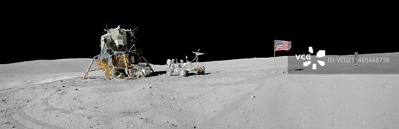 阿波罗16号登月地点图片素材