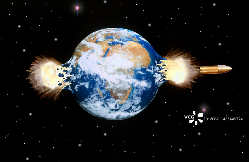 全球破坏概念艺术品图片素材