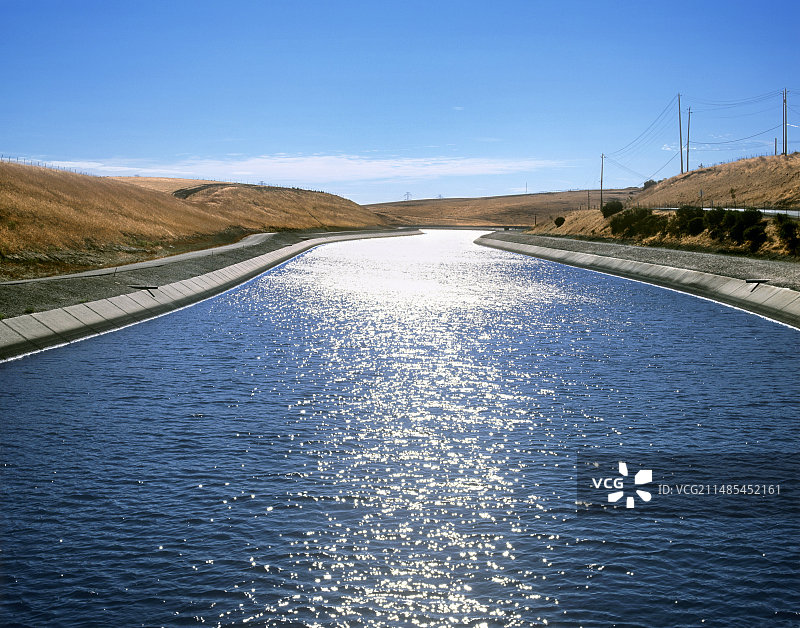 美国加利福尼亚输水渠图片素材
