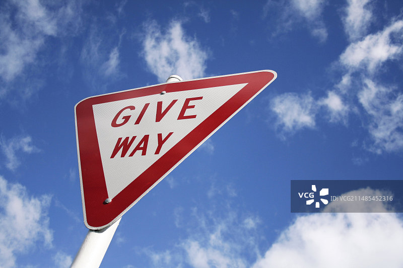 让路标志，新西兰图片素材