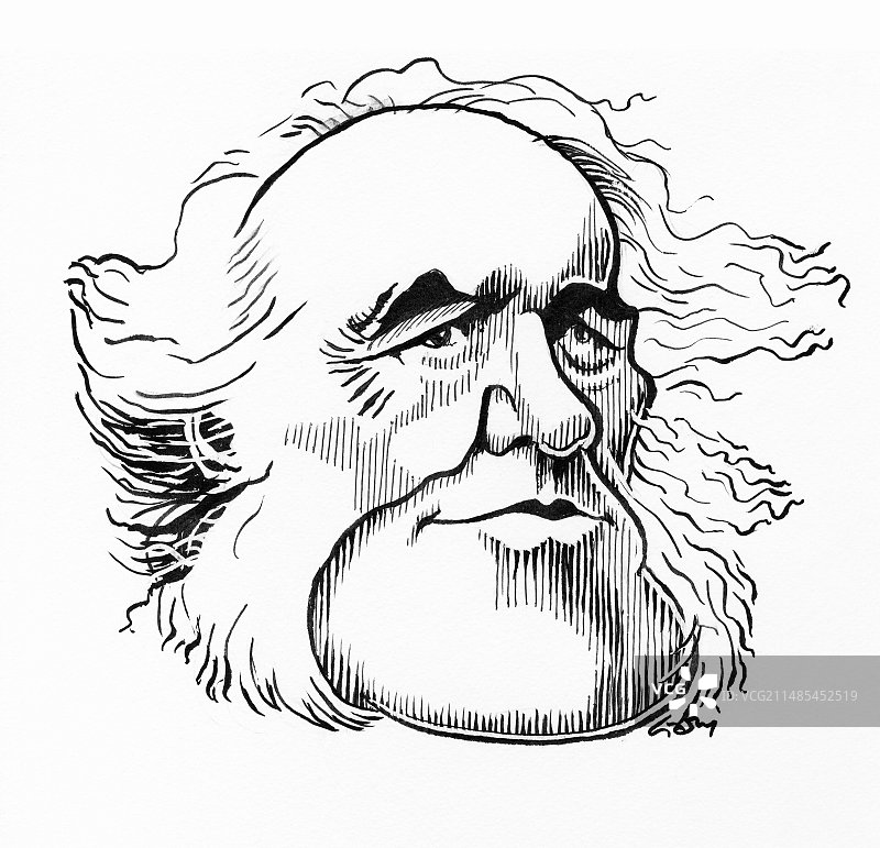 查尔斯·莱尔漫画图片素材