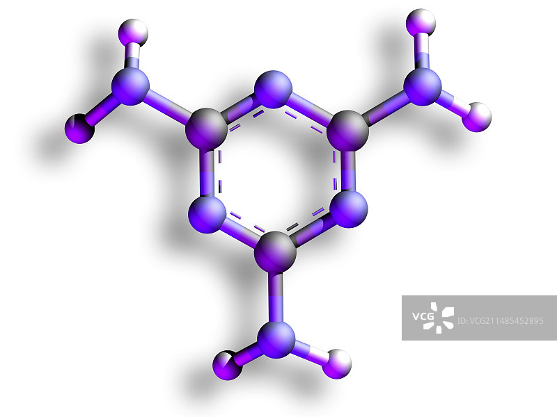 三聚氰胺分子模型图片素材