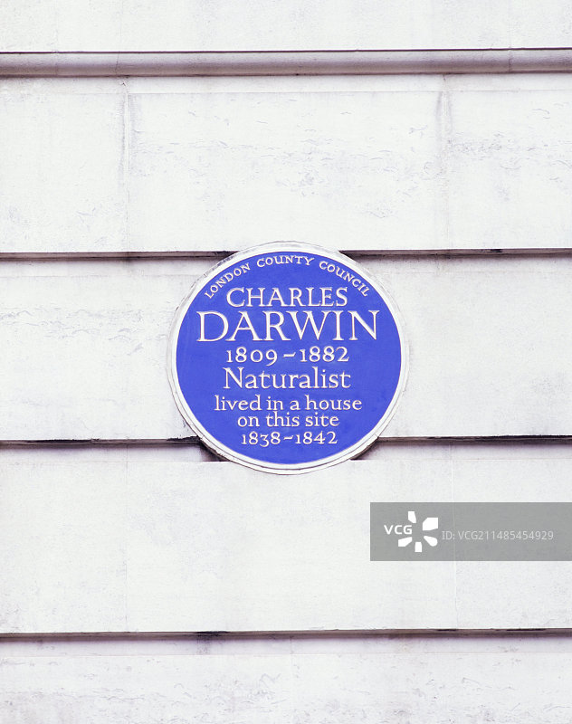 查尔斯·达尔文纪念牌匾图片素材