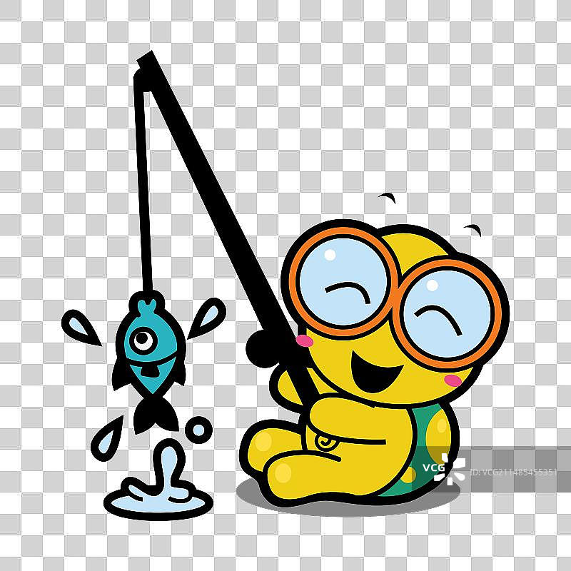 害怕鲨鱼卡通的可爱乌龟图片素材