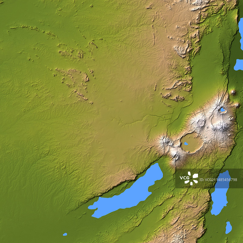 坦桑尼亚卫星图像图片素材