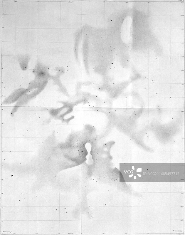 钥匙孔星云，1847年艺术作品图片素材