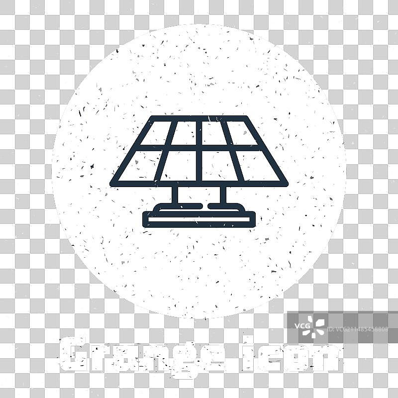 油墨风太阳能电池板图标图片素材