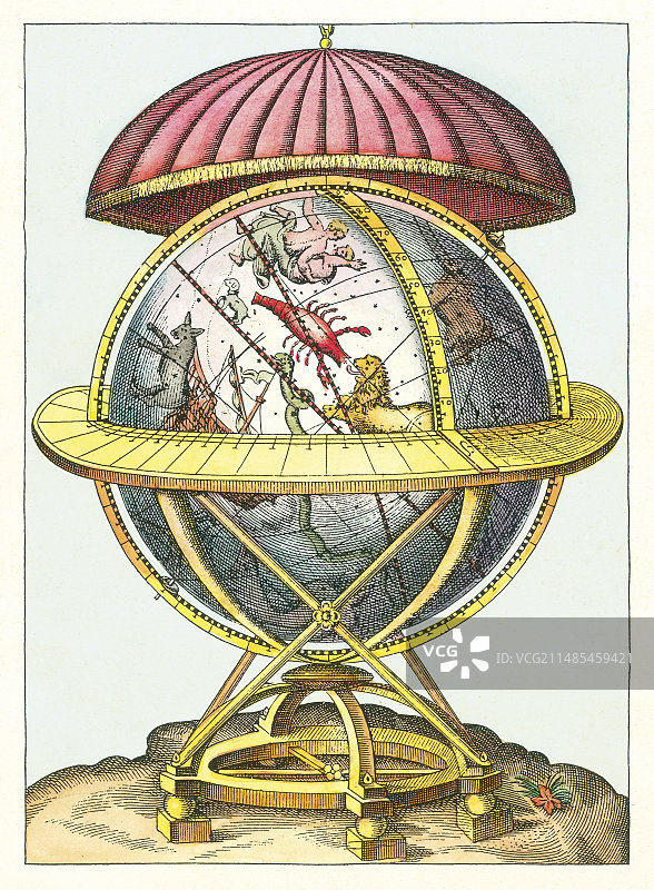 第谷的黄铜地球仪图片素材