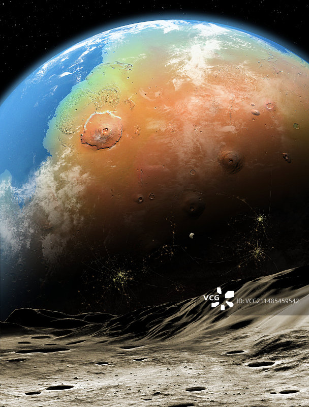 火星地形改造艺术作品图片素材