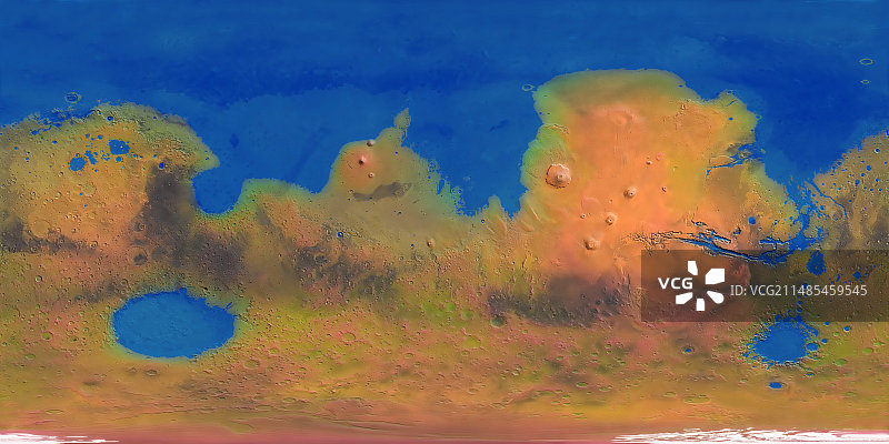 火星地形改造地图图片素材