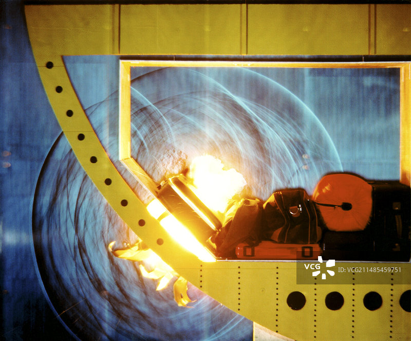 飞机炸弹爆炸的纹影图像图片素材