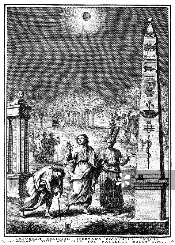 18世纪的日食艺术作品图片素材