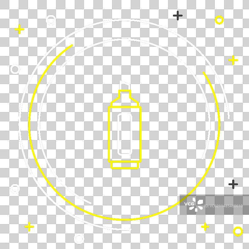 黑色背景上的线条记号笔图标图片素材