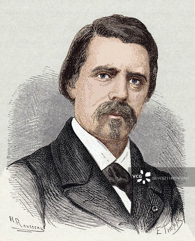 美国发明家大卫·E·休斯图片素材