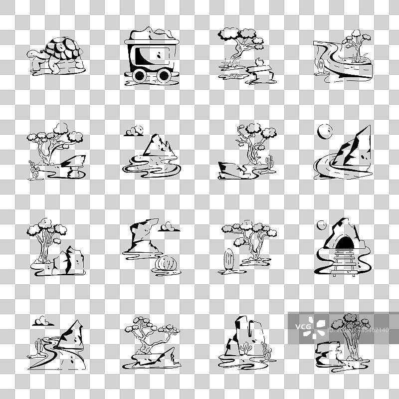 野生沙漠象形文字图标素材图片素材