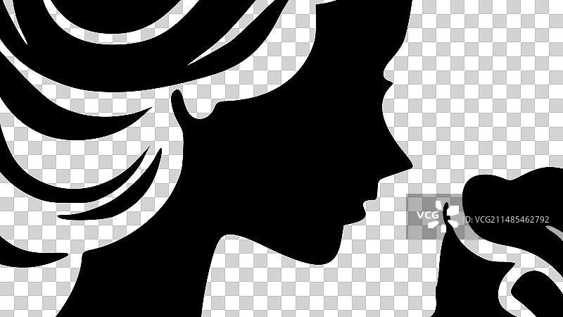 母亲主题的扁平风极简logo图片素材