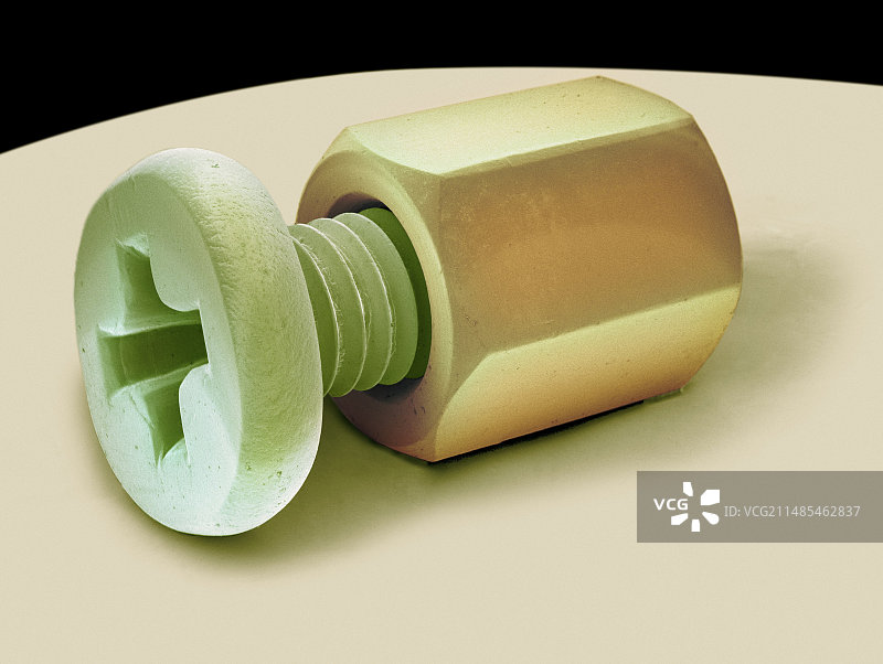 螺母和螺栓扫描电镜图图片素材