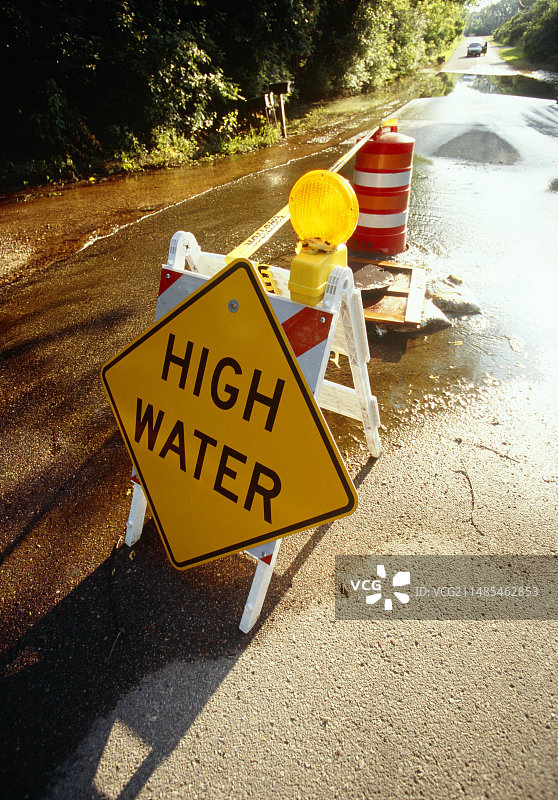 爱荷华州洪水警告标志图片素材
