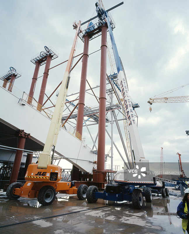 伦敦希思罗机场5号航站楼建设图片素材