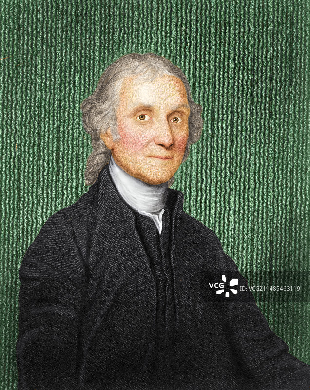 约瑟夫·普里斯特利：英国化学家图片素材
