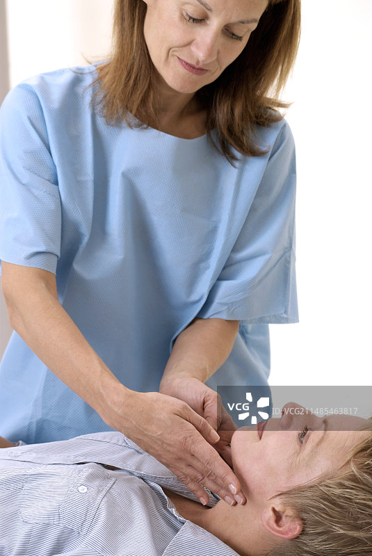 颈部脉搏图片素材