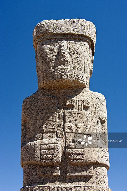 蒂亚瓦纳科雕像，玻利维亚图片素材