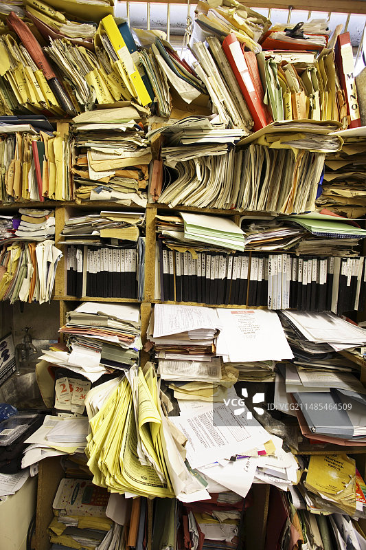 凌乱的文件图片素材