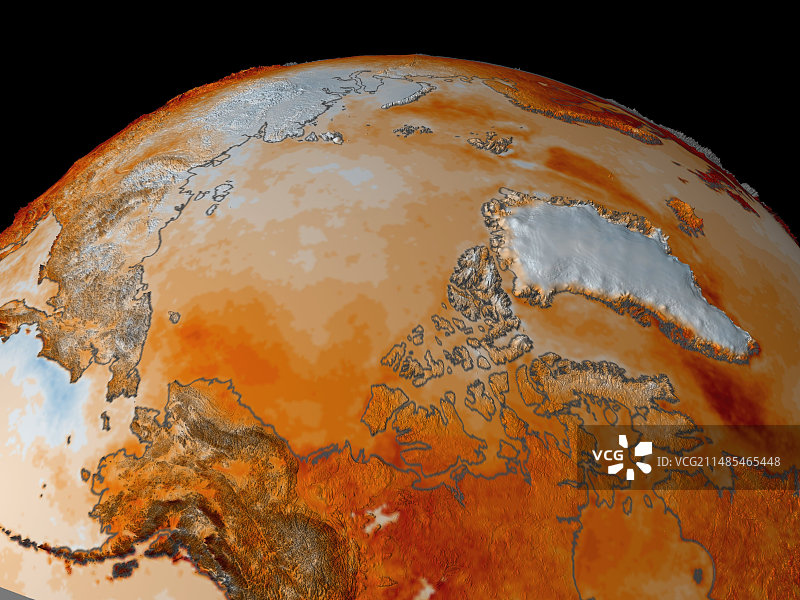 1982-2002年北极气温图片素材