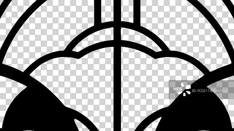 彩色玻璃 - 黑白图片素材