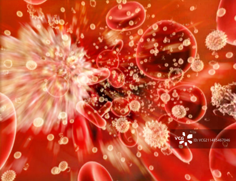 流感病毒电脑艺术图图片素材
