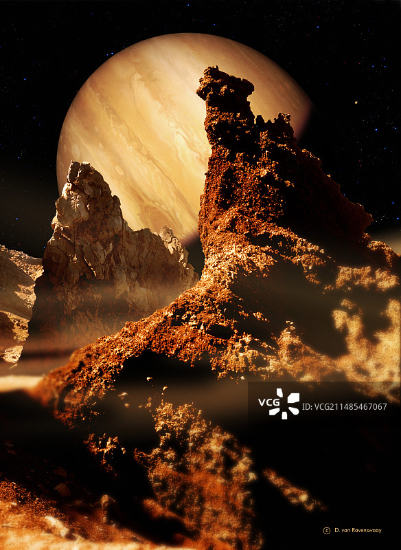 从艾奥看到的木星图片素材