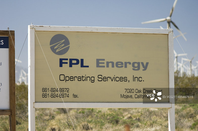FPL能源标志，美国加利福尼亚州图片素材