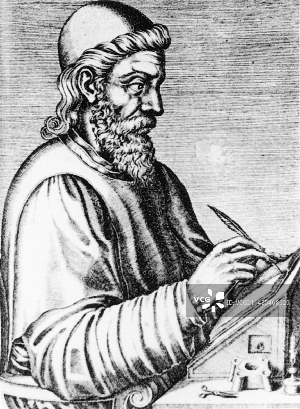 可敬的圣比德，盎格鲁-撒克逊学者图片素材