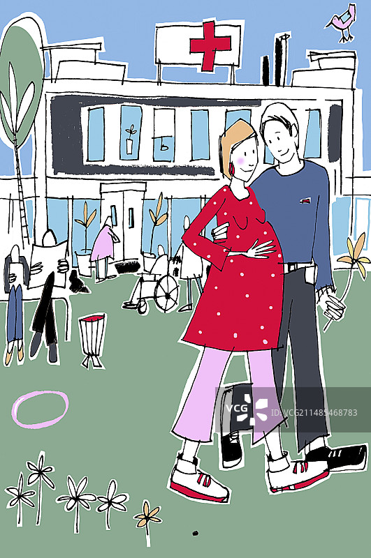 孕期健康检查图片素材