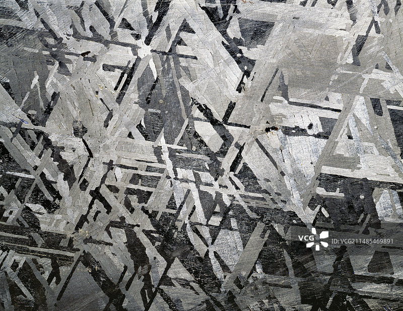 陨石中的水晶结构图片素材