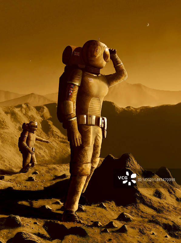 在火星上的宇航员图片素材