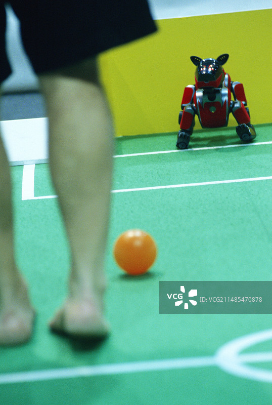 2003年机器人世界杯守门员训练图片素材