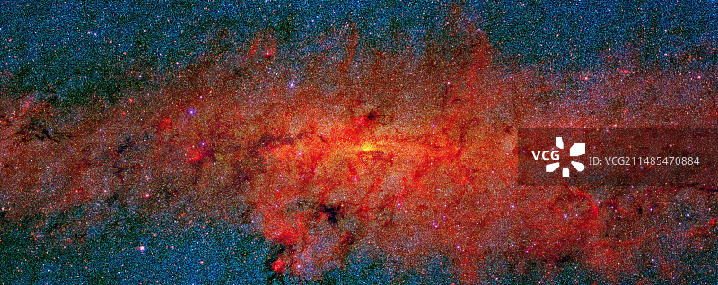 银河中心红外图像图片素材