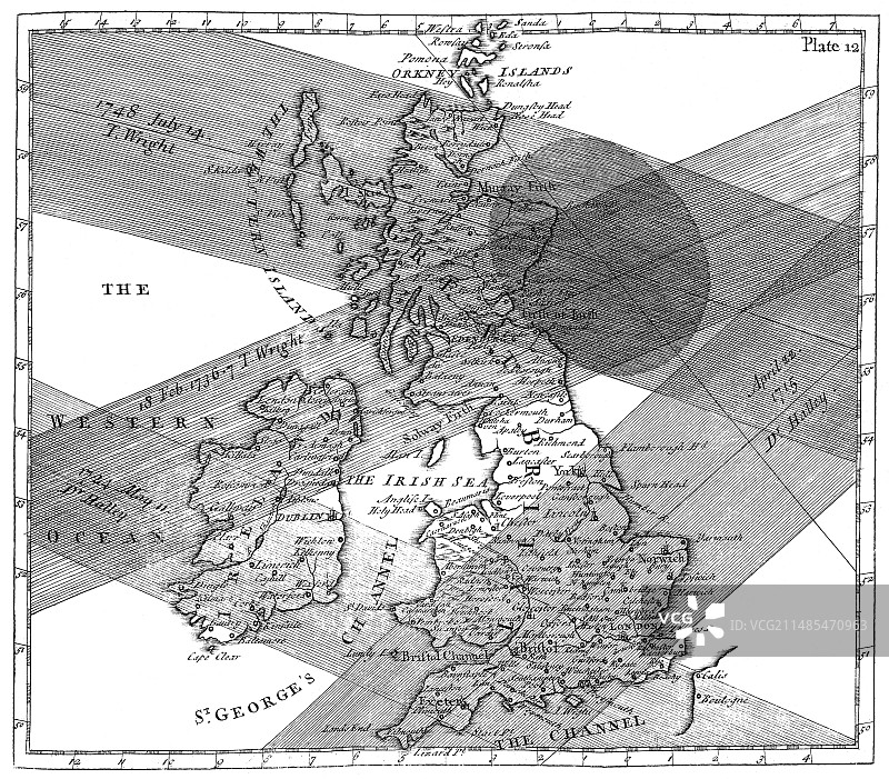 日食路径图片素材