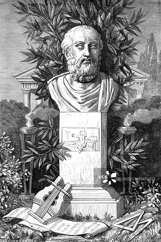 古希腊哲学家柏拉图图片素材