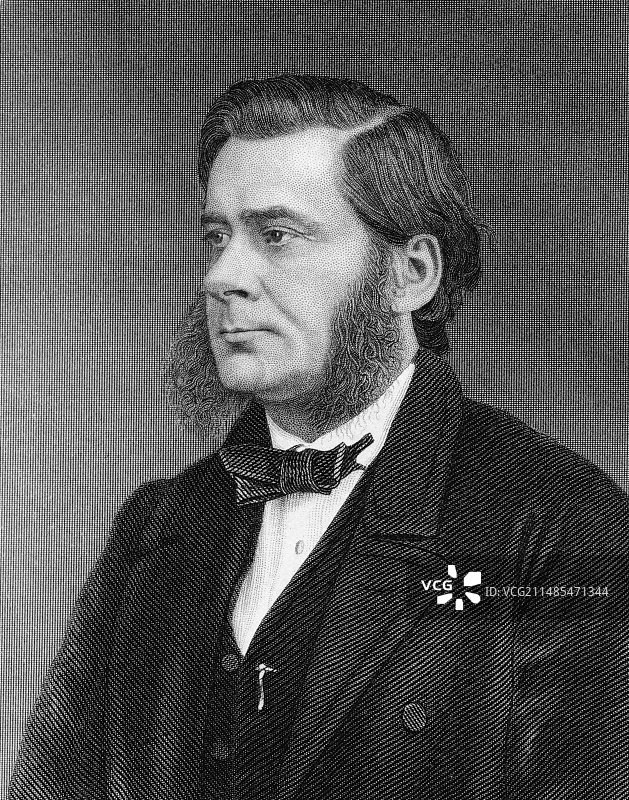 英国生物学家托马斯·赫胥黎图片素材