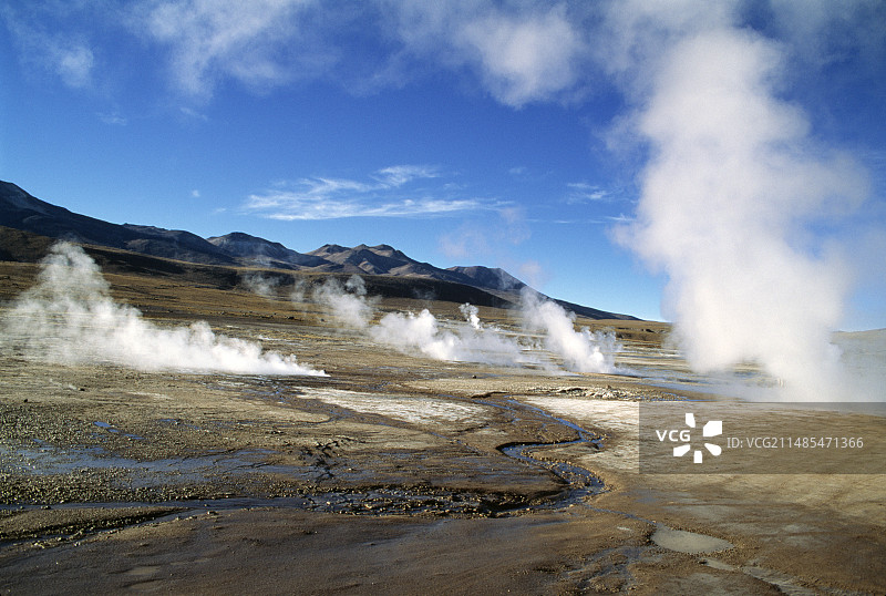 间歇泉地貌图片素材
