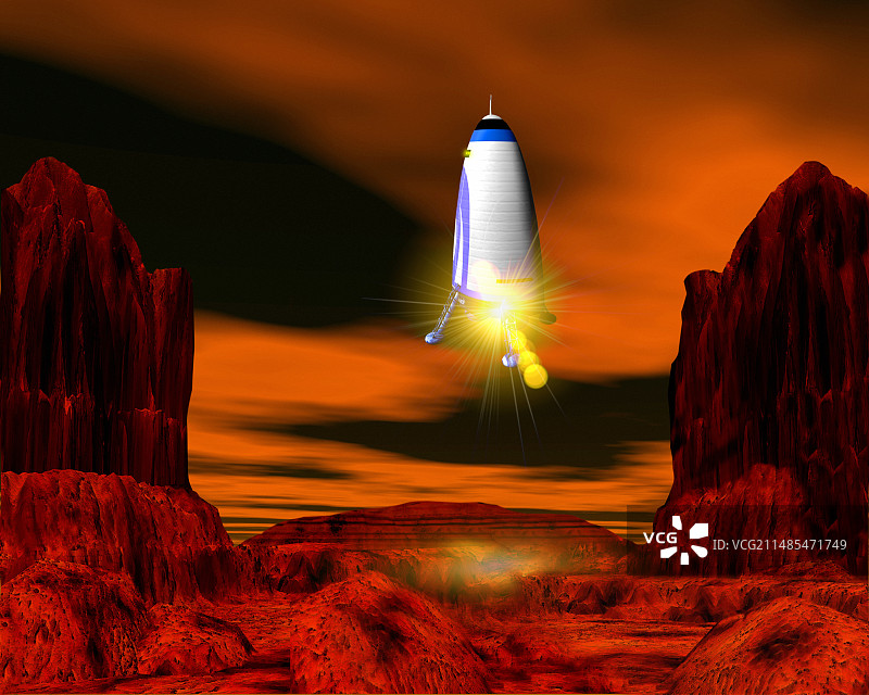 火星着陆图片素材
