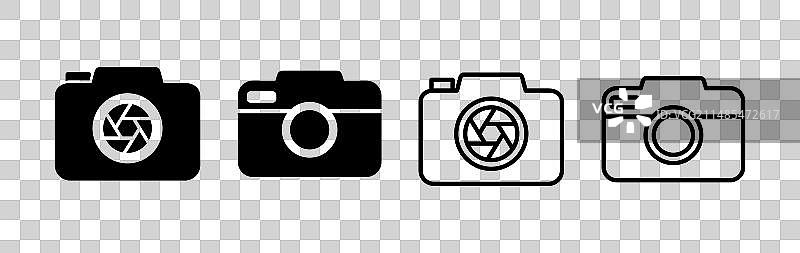 潮流扁平风格相机图标图片素材